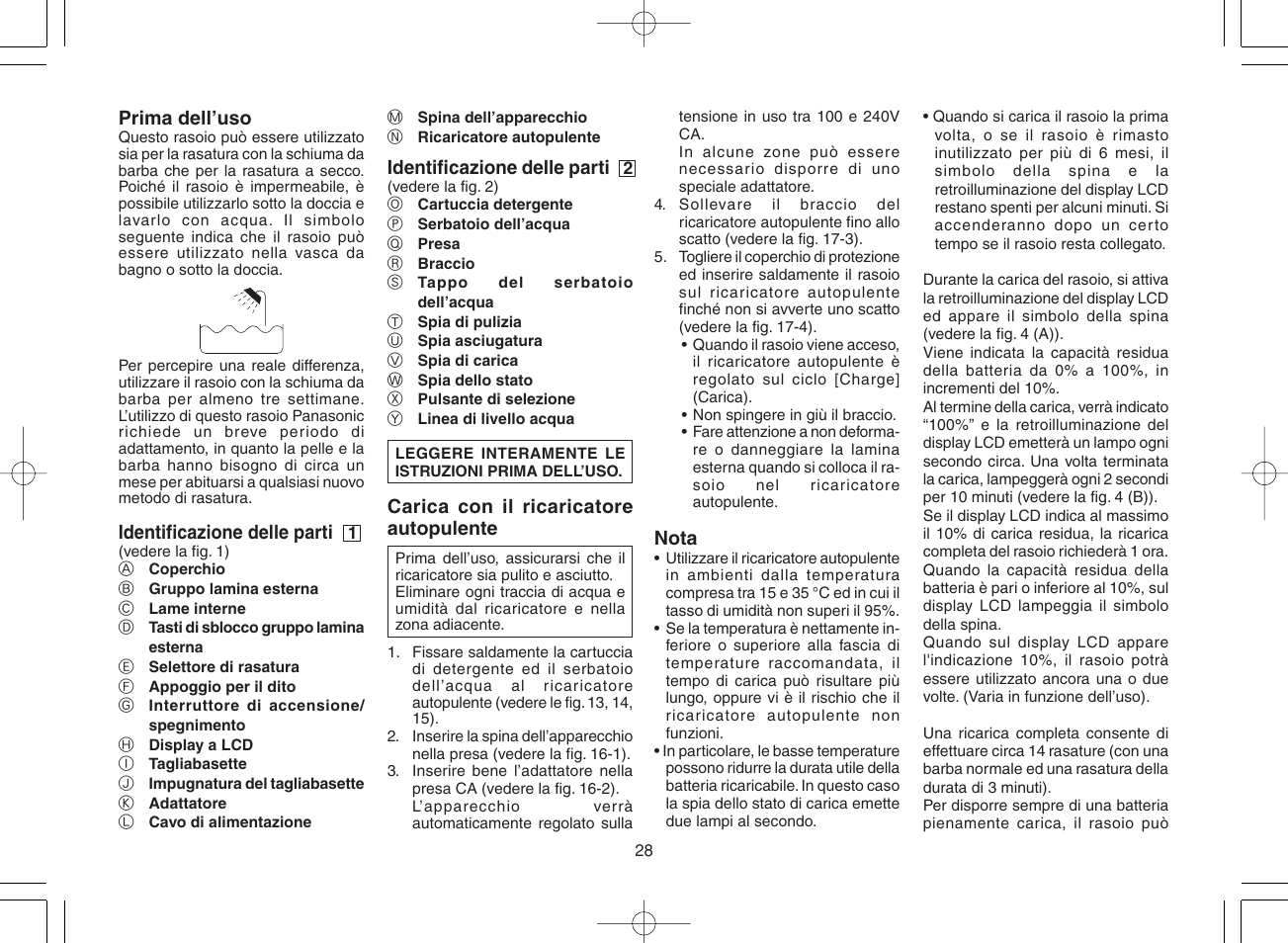 Panasonic ES8168 User Manual | Page 28 / 112