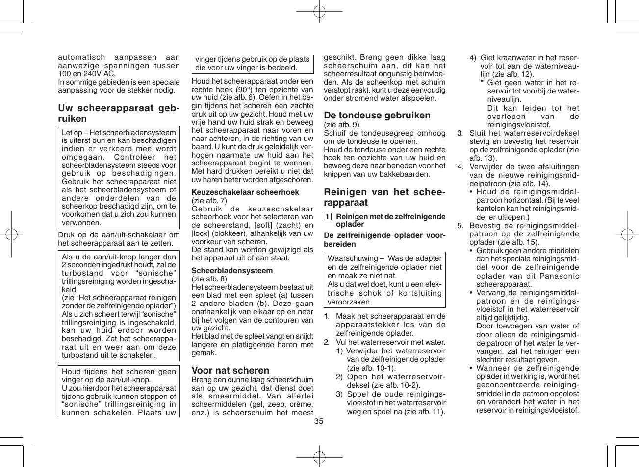 Panasonic ES8168 User Manual | Page 35 / 112