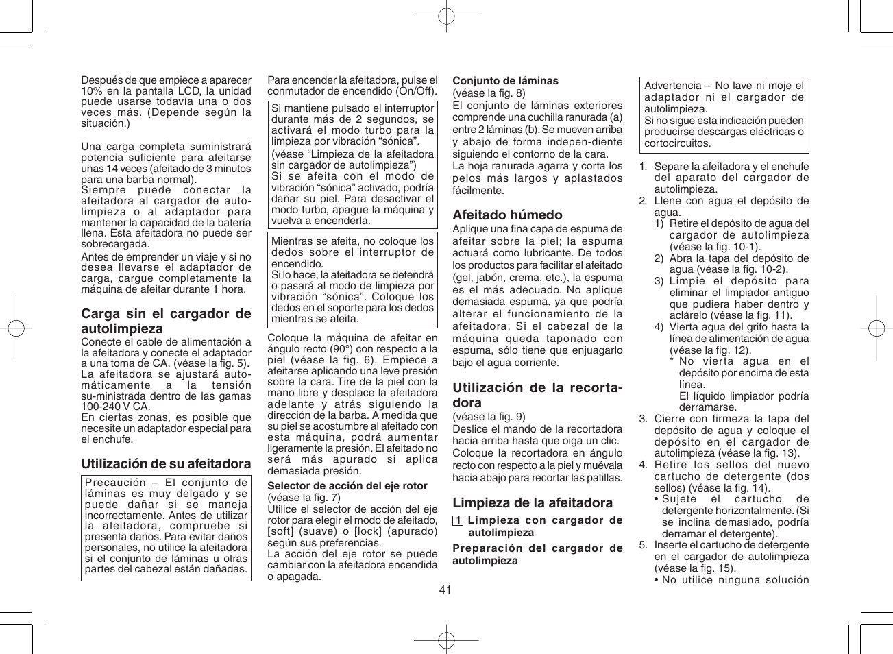 Panasonic ES8168 User Manual | Page 41 / 112