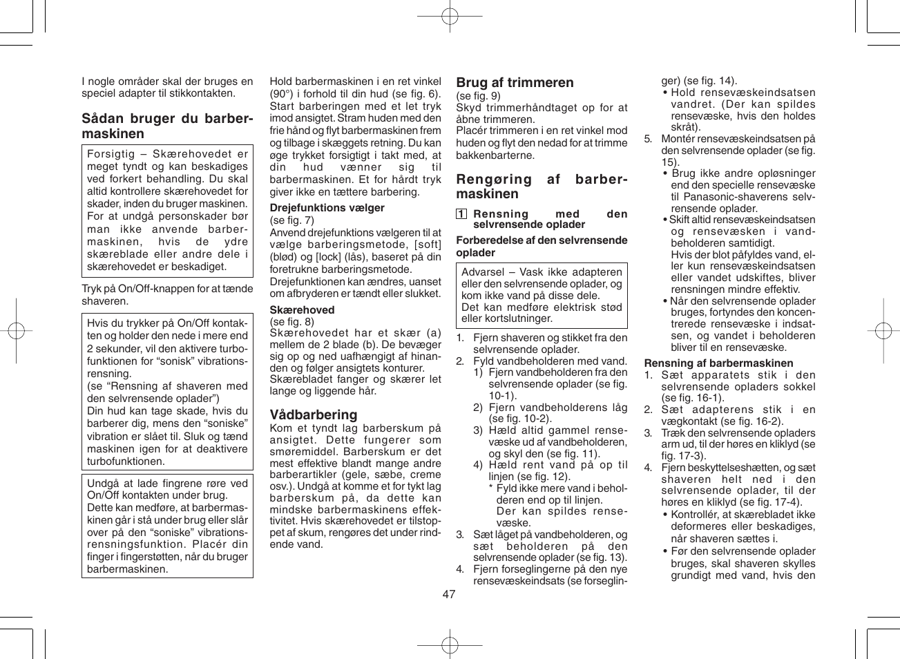 Panasonic ES8168 User Manual | Page 47 / 112