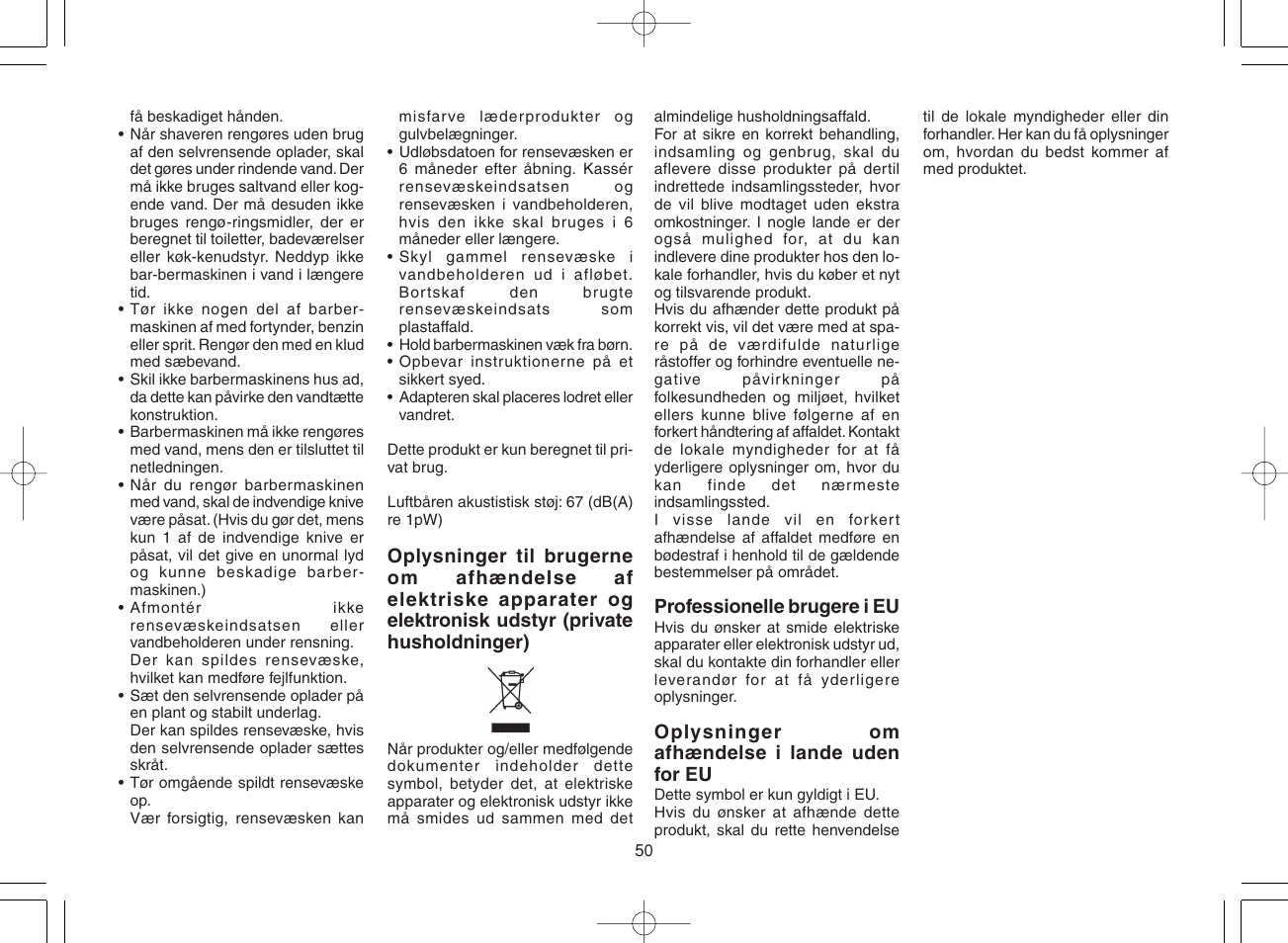 Panasonic ES8168 User Manual | Page 50 / 112