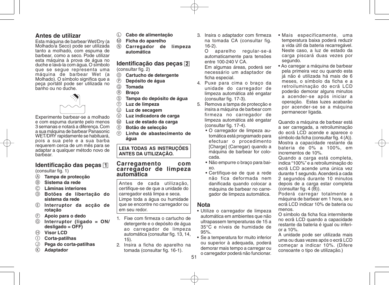 Panasonic ES8168 User Manual | Page 51 / 112