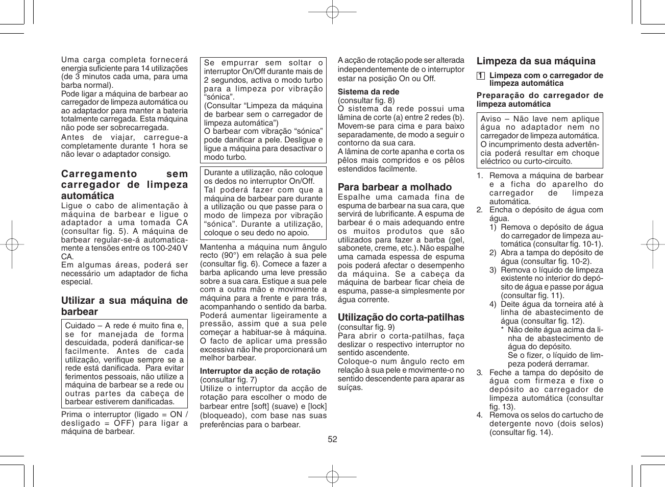 Panasonic ES8168 User Manual | Page 52 / 112