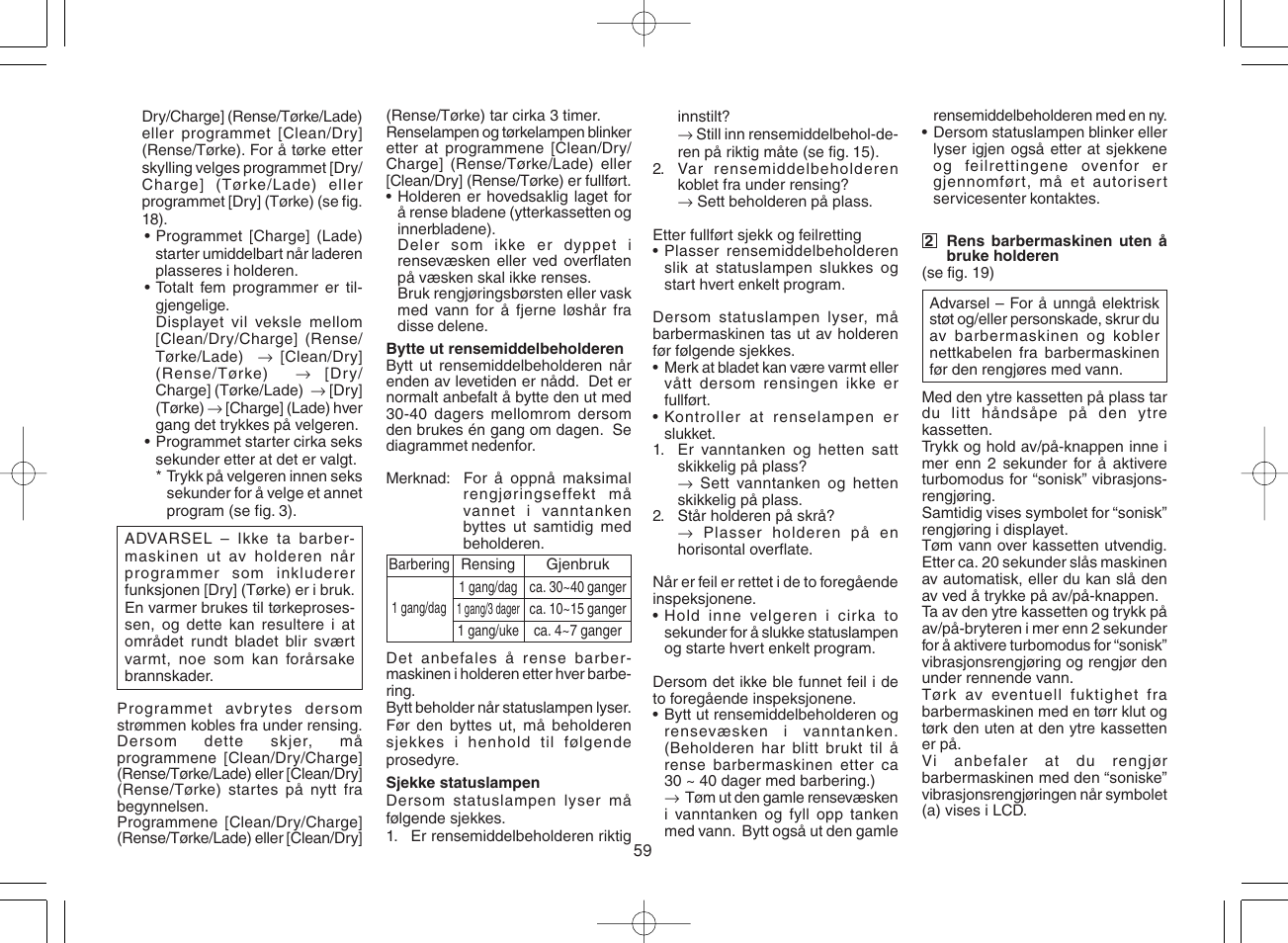 Panasonic ES8168 User Manual | Page 59 / 112