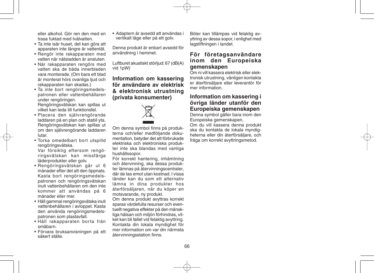 Panasonic ES8168 User Manual | Page 66 / 112