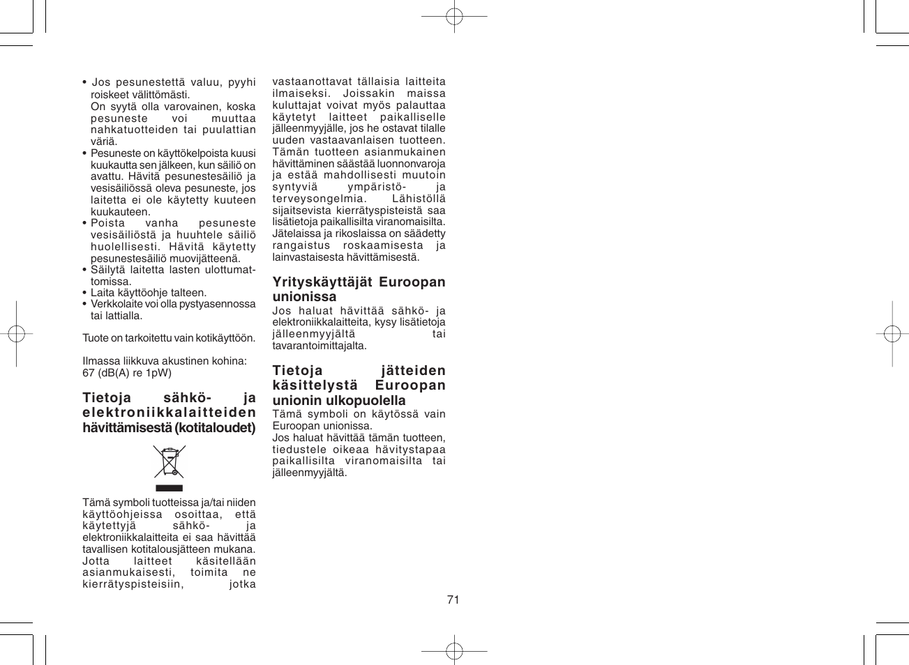 Panasonic ES8168 User Manual | Page 71 / 112