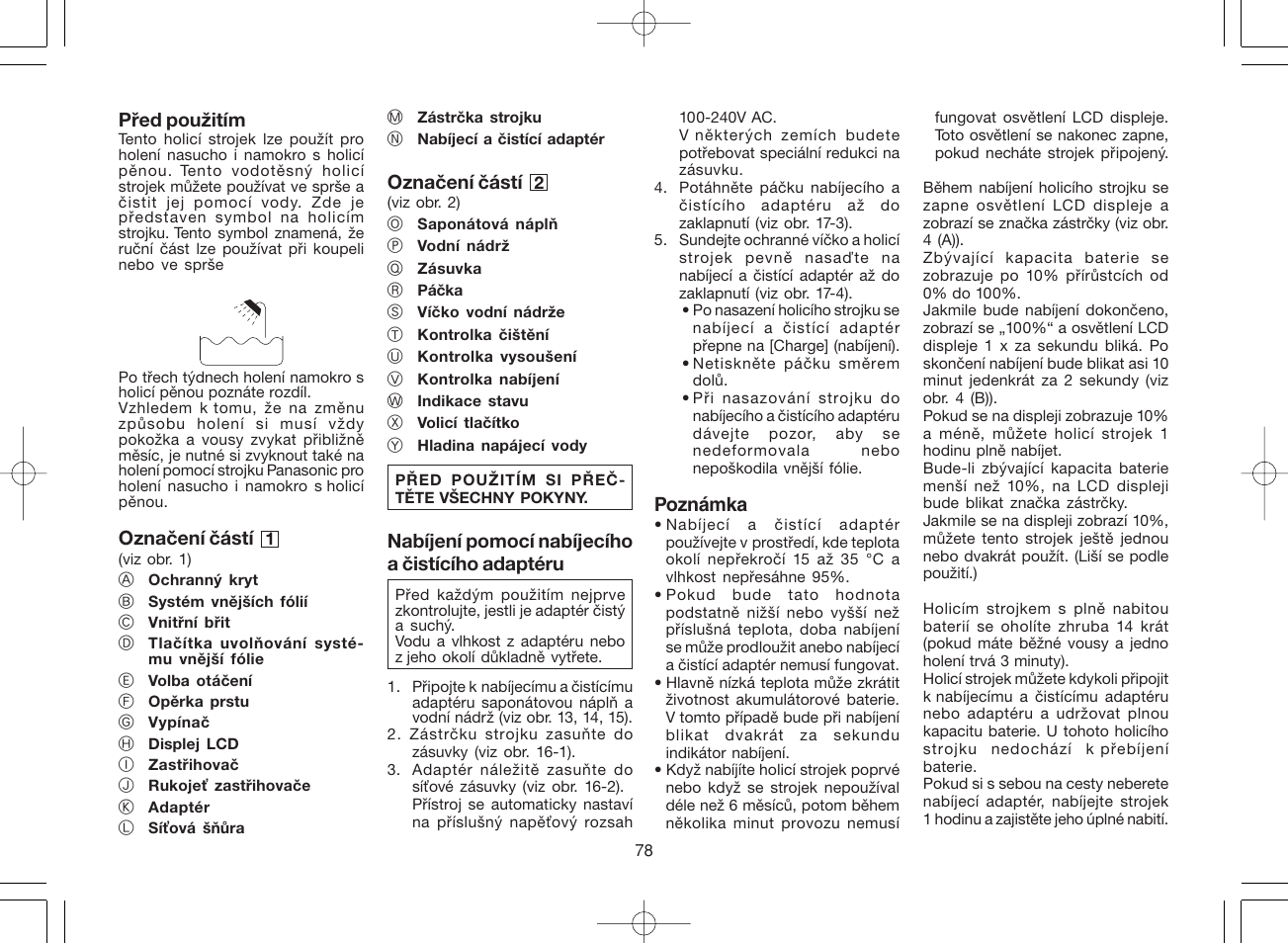 Panasonic ES8168 User Manual | Page 78 / 112