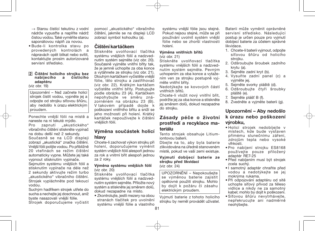 Panasonic ES8168 User Manual | Page 81 / 112