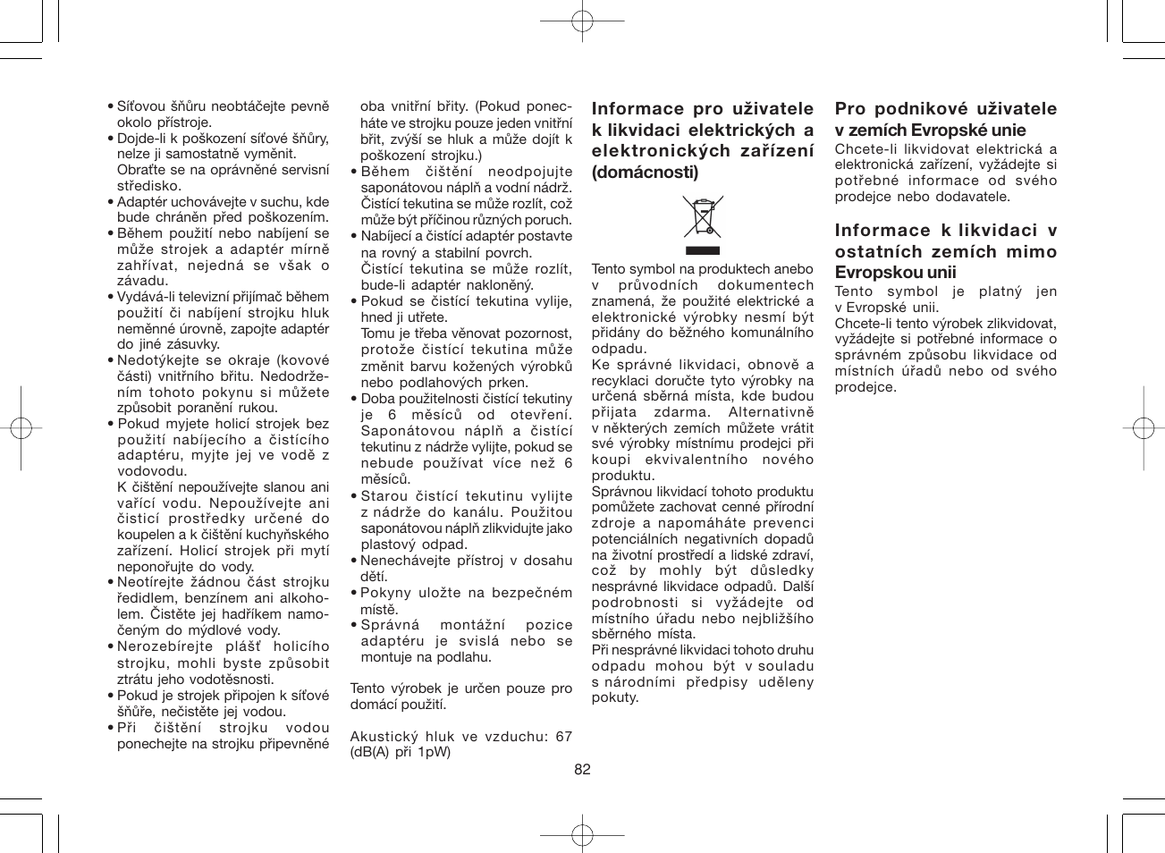 Panasonic ES8168 User Manual | Page 82 / 112