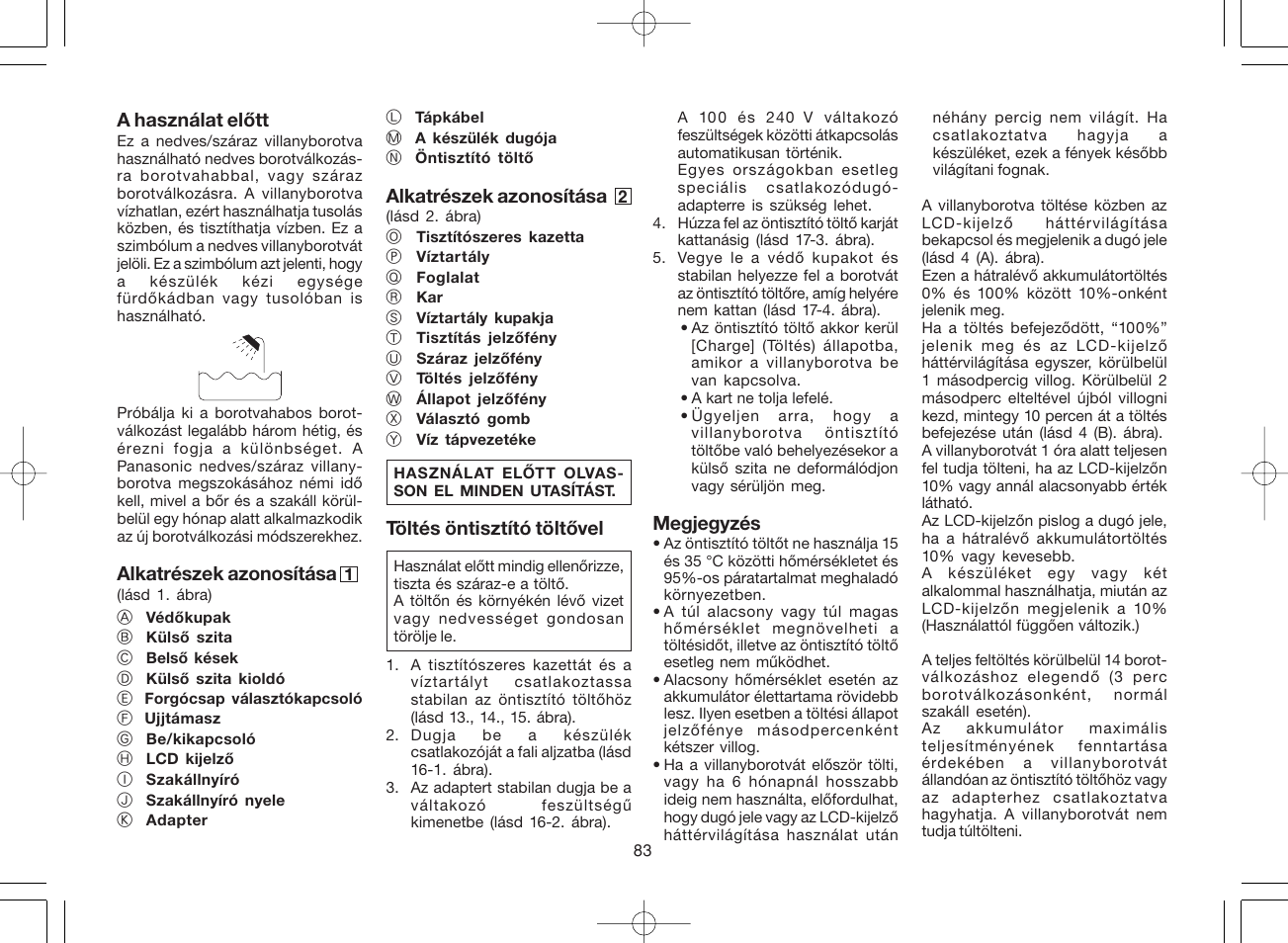 Panasonic ES8168 User Manual | Page 83 / 112