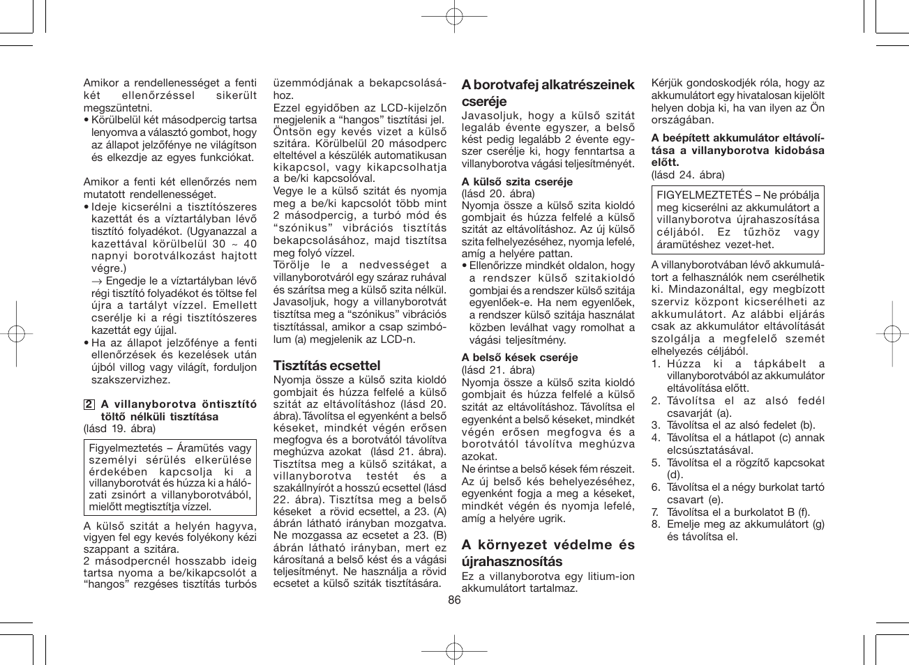 Panasonic ES8168 User Manual | Page 86 / 112