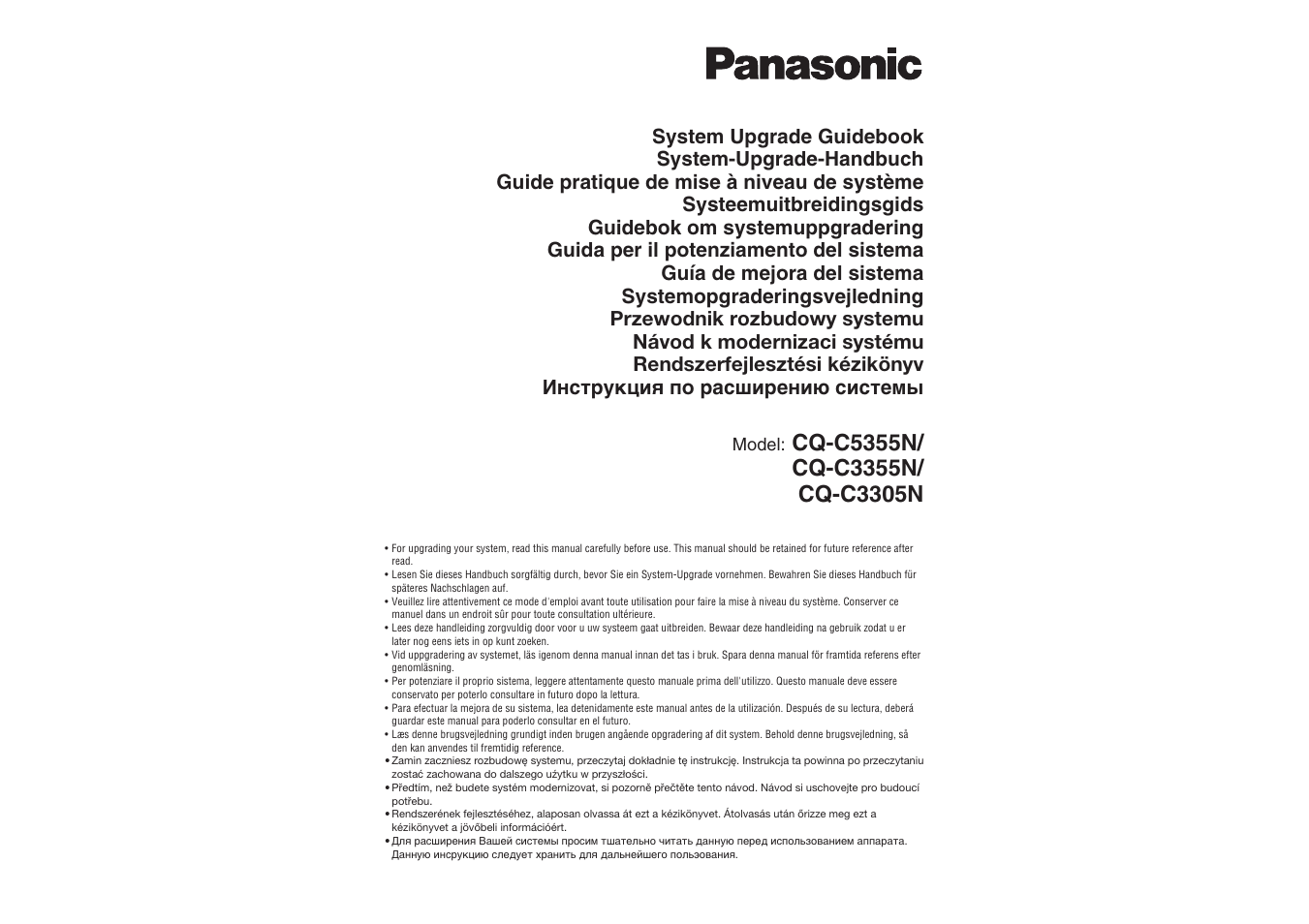 Panasonic CQC3305N User Manual | Page 24 / 36