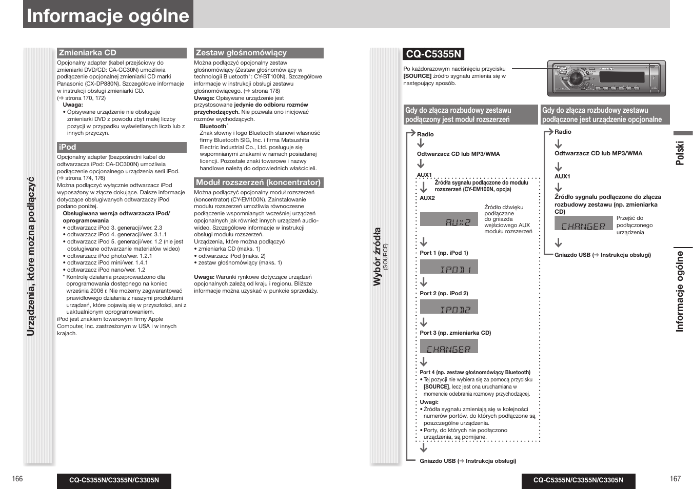 Informacje ogólne, Cq-c5355n, Polski | Wybór źr ódła | Panasonic CQC3305N User Manual | Page 27 / 36