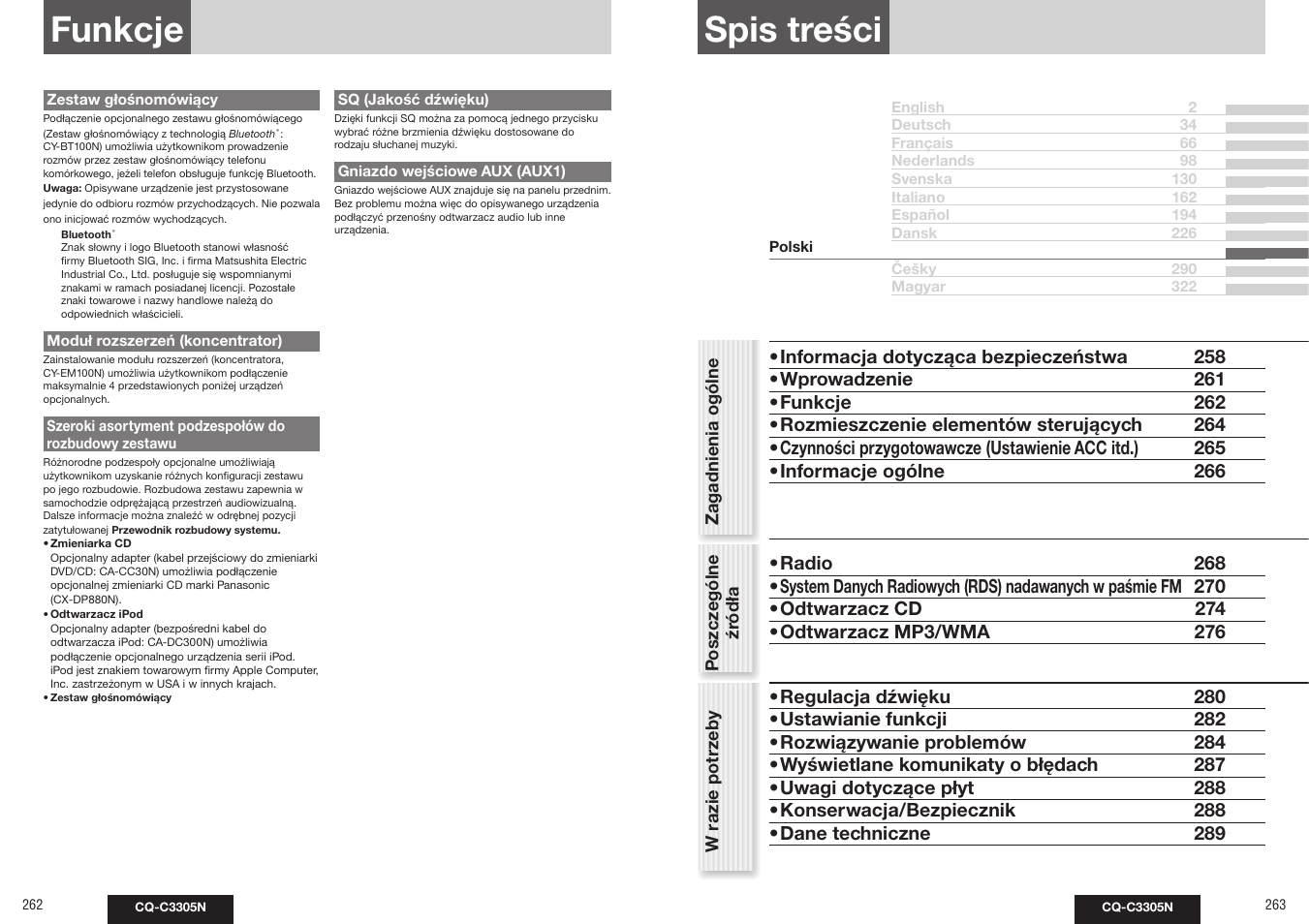 Panasonic CQC3305N User Manual | Page 4 / 36