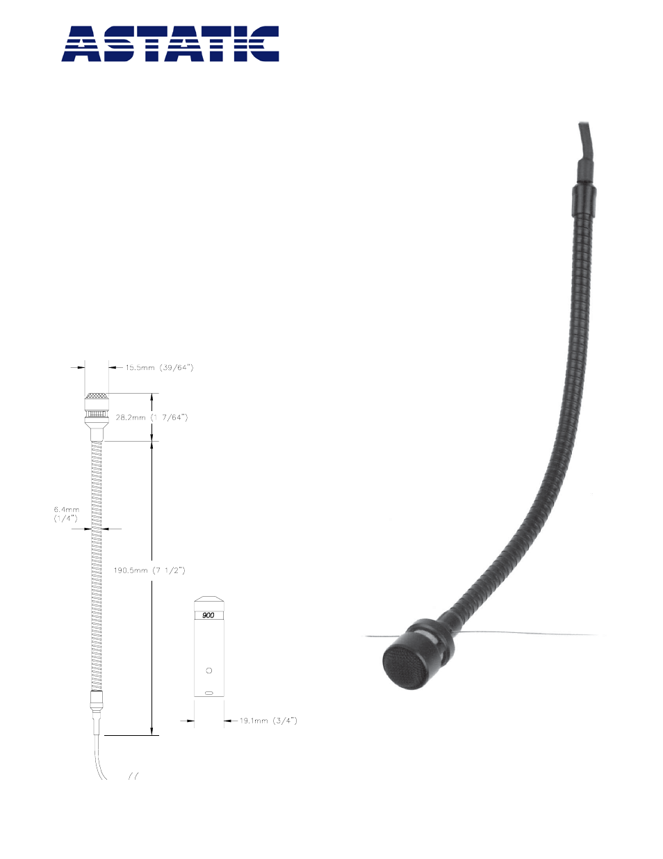 Astatic 900W User Manual | 2 pages