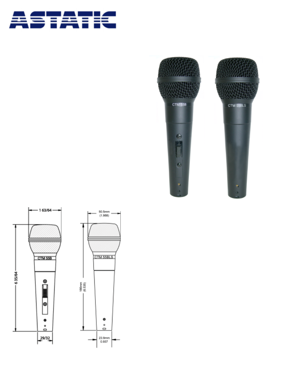 Astatic CTM-55B User Manual | 2 pages