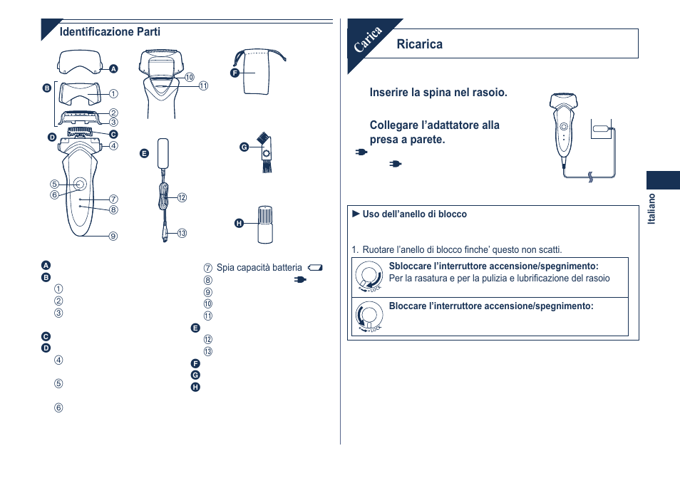 Carica | Panasonic ESGA21 User Manual | Page 21 / 108