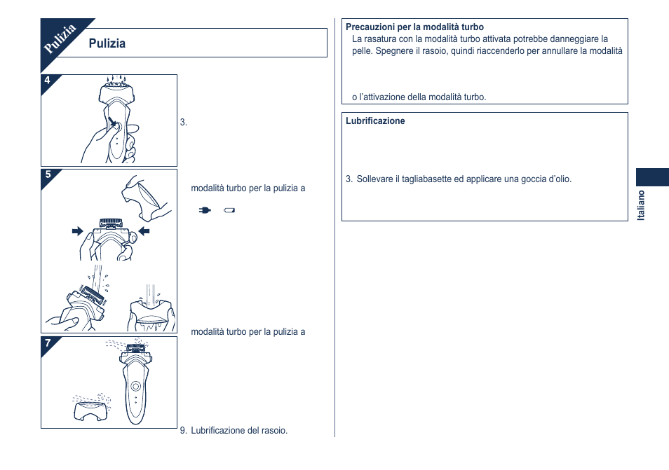 Pulizia | Panasonic ESGA21 User Manual | Page 23 / 108
