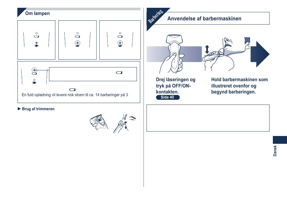 Barbering | Panasonic ESGA21 User Manual | Page 41 / 108