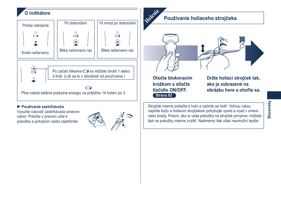 Holenie | Panasonic ESGA21 User Manual | Page 83 / 108
