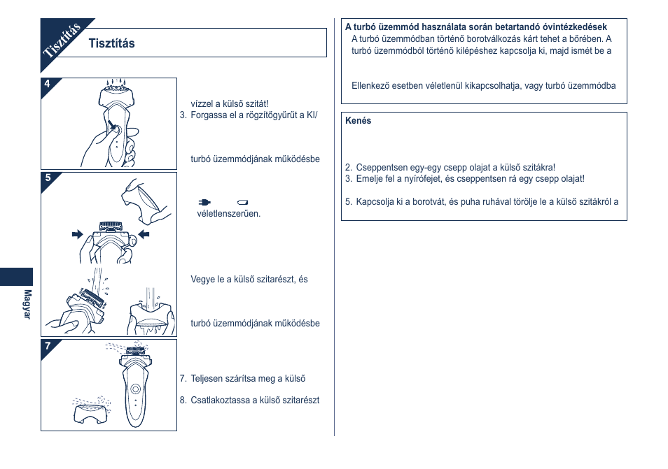 Tisztítás | Panasonic ESGA21 User Manual | Page 90 / 108