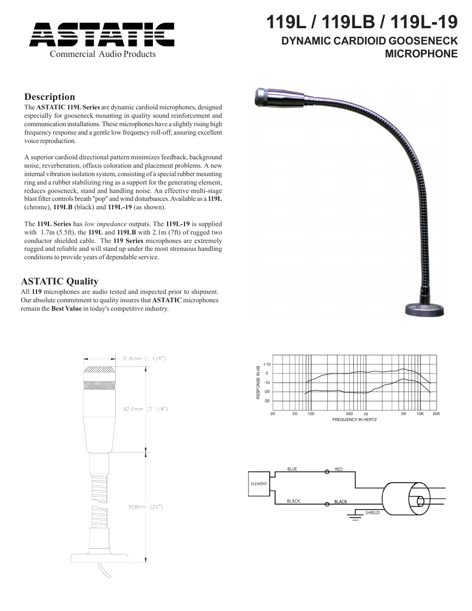 Astatic 119LB User Manual | 2 pages