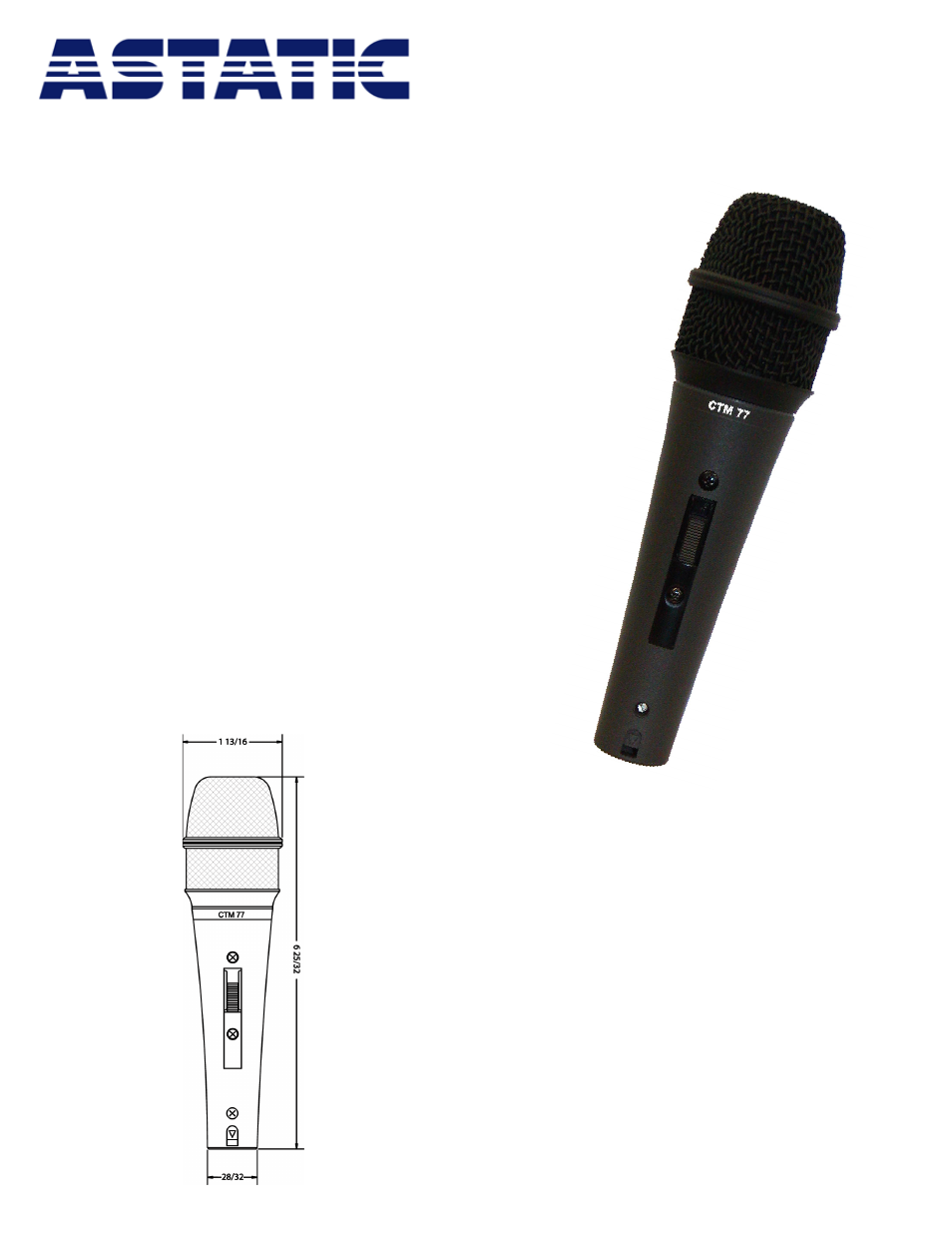 Astatic CTM 77 User Manual | 2 pages