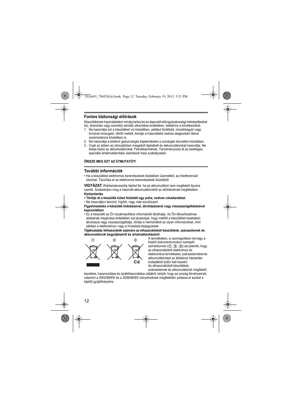 Panasonic KXTGA681FX User Manual | Page 12 / 76