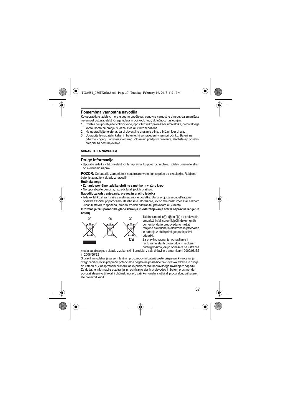 Panasonic KXTGA681FX User Manual | Page 37 / 76
