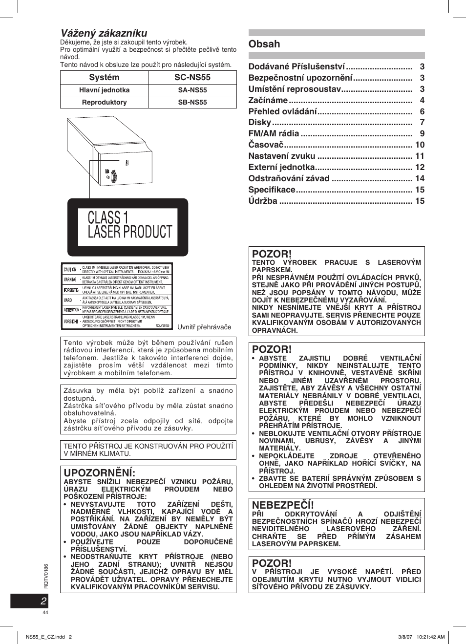 Panasonic SCNS55 User Manual | Page 44 / 58