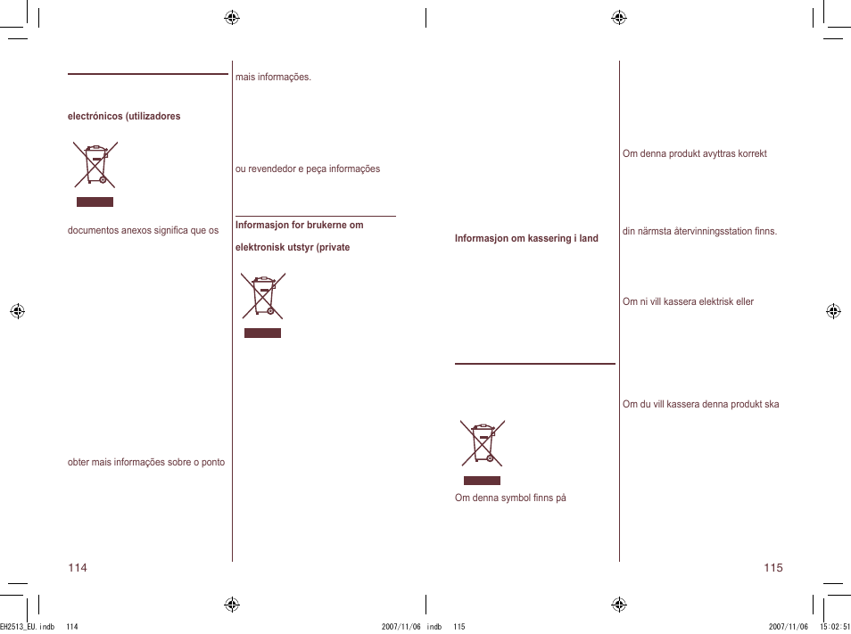 Panasonic EH2513 User Manual | Page 58 / 67