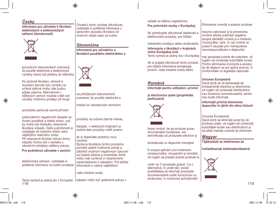 Panasonic EH2513 User Manual | Page 60 / 67