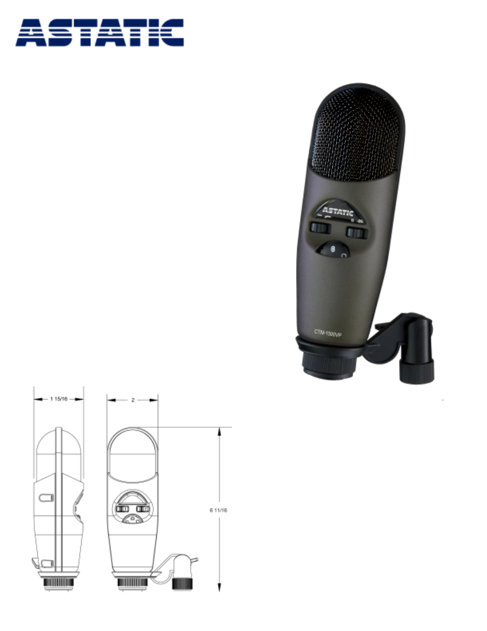 Astatic CTM-1500VP User Manual | 2 pages