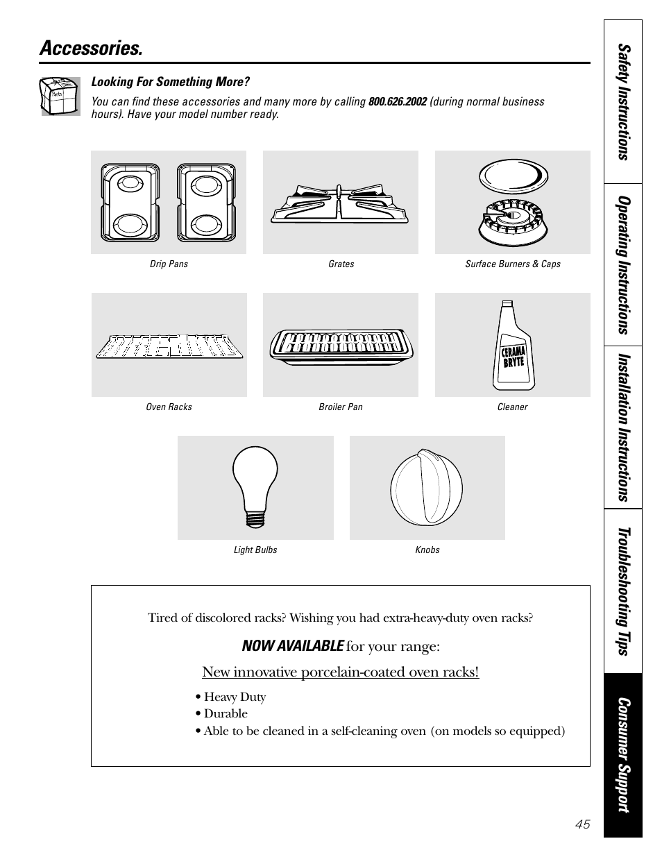 Accessories | Americana Appliances AGBS300 User Manual | Page 45 / 48