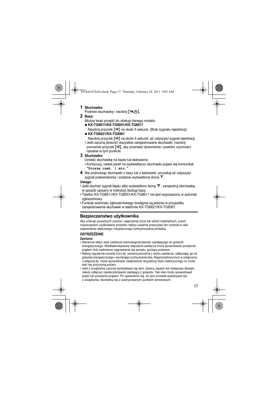 Panasonic KXTGA806FX User Manual | Page 17 / 80