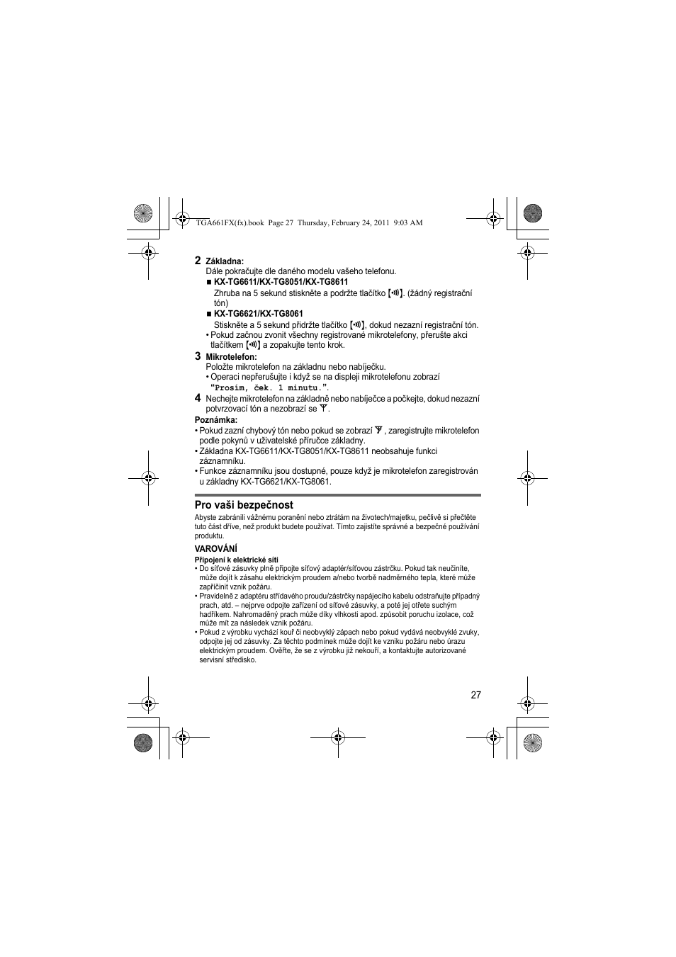 Panasonic KXTGA806FX User Manual | Page 27 / 80