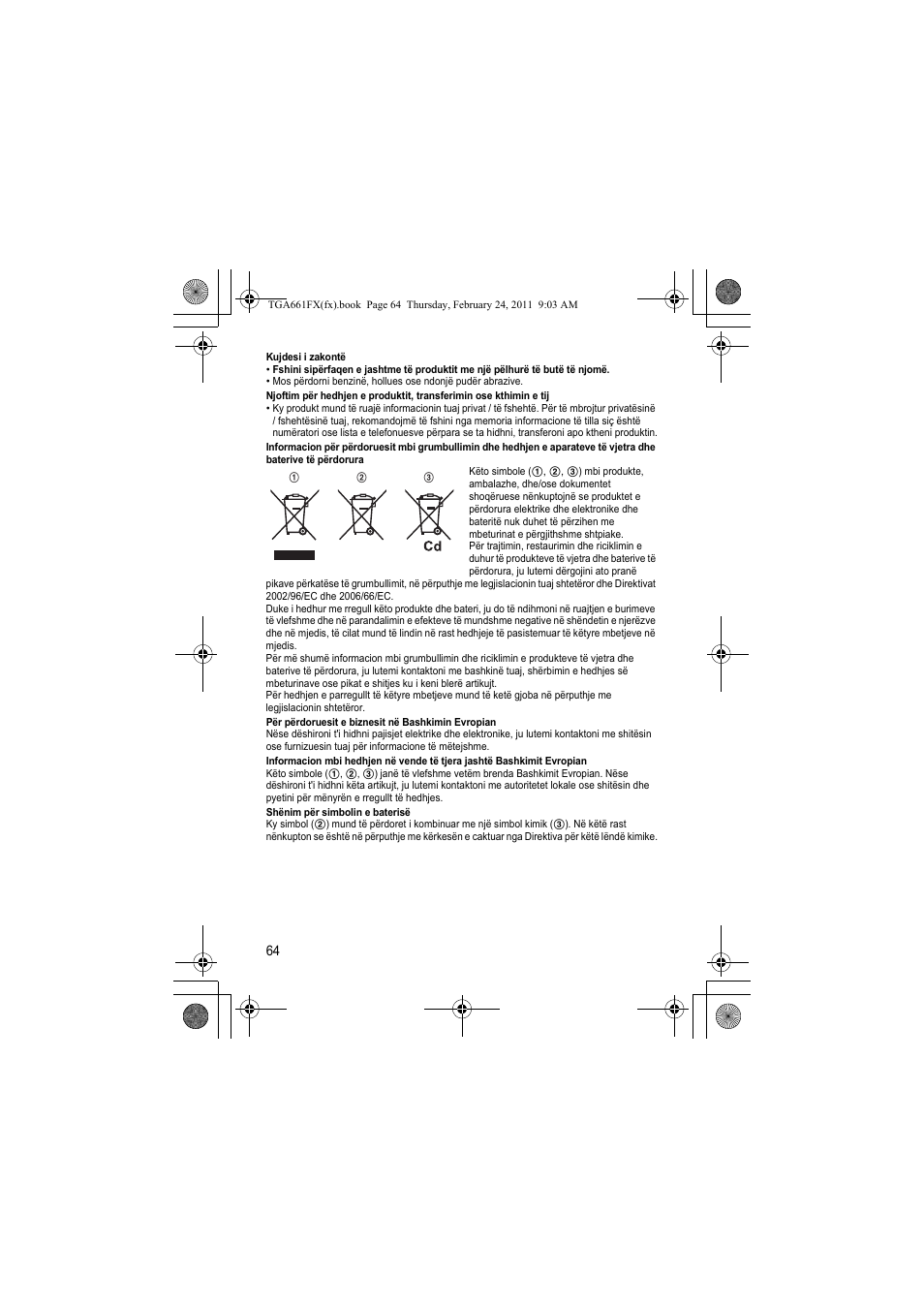 Panasonic KXTGA806FX User Manual | Page 64 / 80