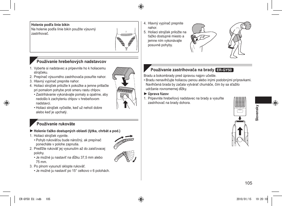 Panasonic ERGY30 User Manual | Page 105 / 136
