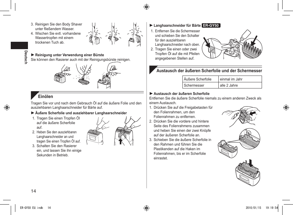 Panasonic ERGY30 User Manual | Page 14 / 136