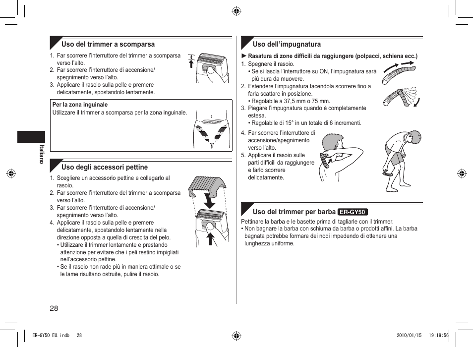 Panasonic ERGY30 User Manual | Page 28 / 136