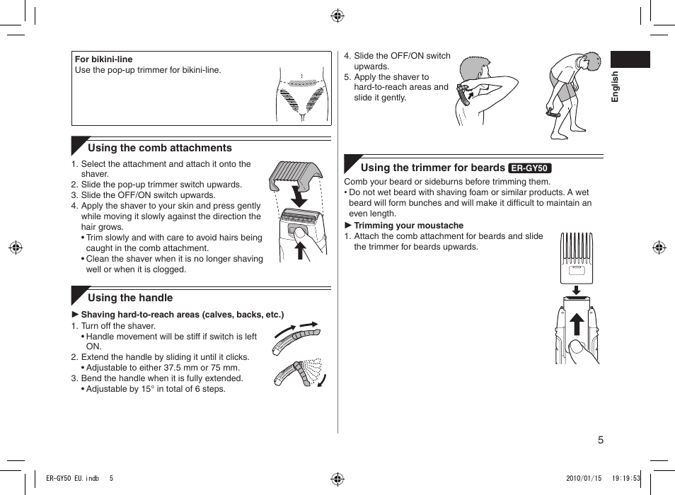 Panasonic ERGY30 User Manual | Page 5 / 136