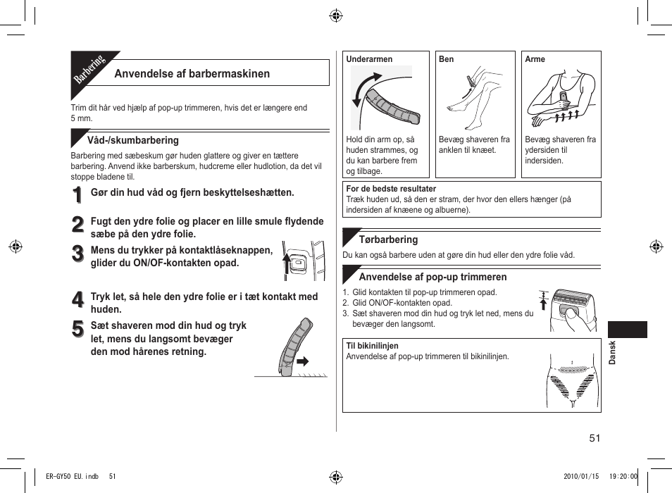 Panasonic ERGY30 User Manual | Page 51 / 136