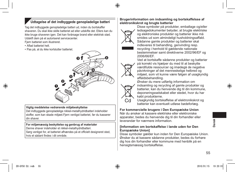 Panasonic ERGY30 User Manual | Page 55 / 136
