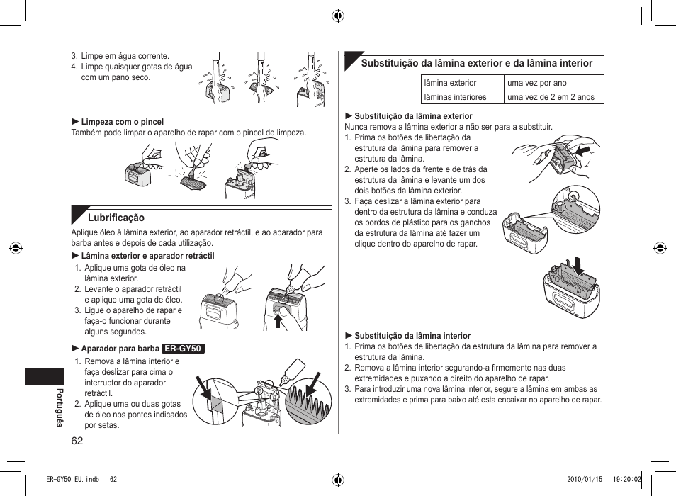 Panasonic ERGY30 User Manual | Page 62 / 136