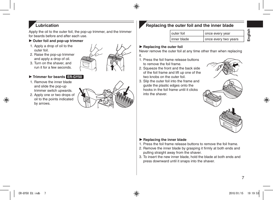 Panasonic ERGY30 User Manual | Page 7 / 136