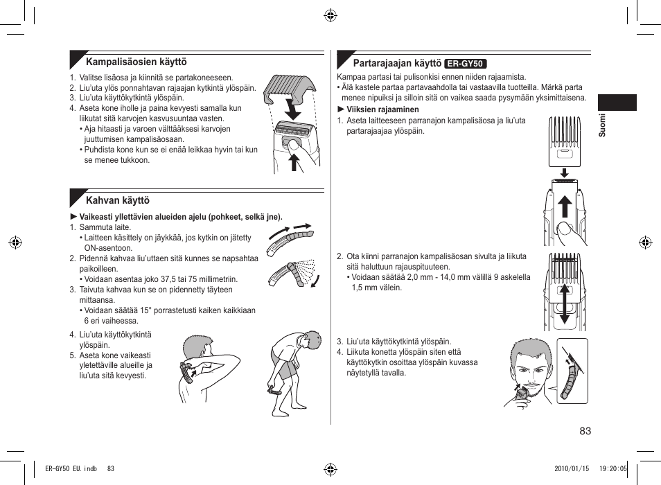 Panasonic ERGY30 User Manual | Page 83 / 136