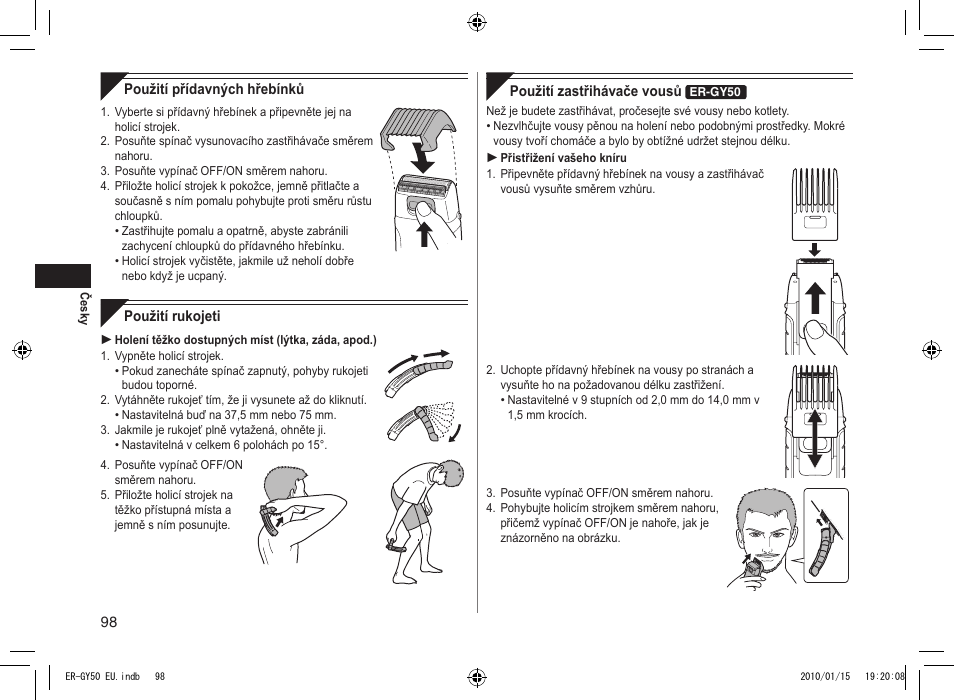 Panasonic ERGY30 User Manual | Page 98 / 136