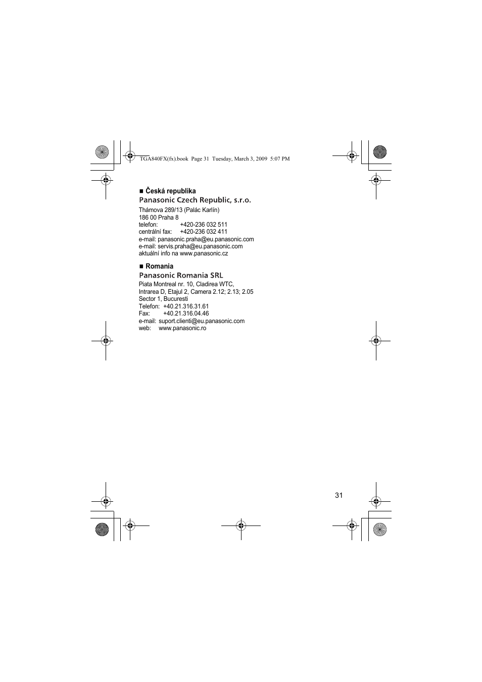 Panasonic KXTGA840FX User Manual | Page 31 / 32