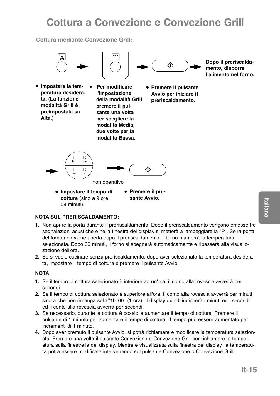 Cottura a convezione e convezione grill, It-15 | Panasonic NNCT850WEPG User Manual | Page 154 / 273