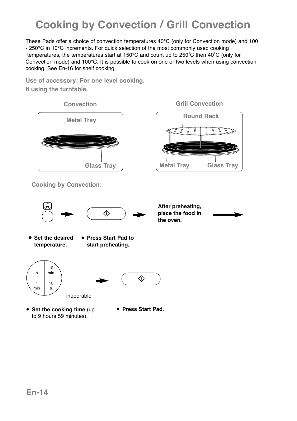 Cooking by convection / grill convection, En-14 | Panasonic NNCT850WEPG User Manual | Page 16 / 273